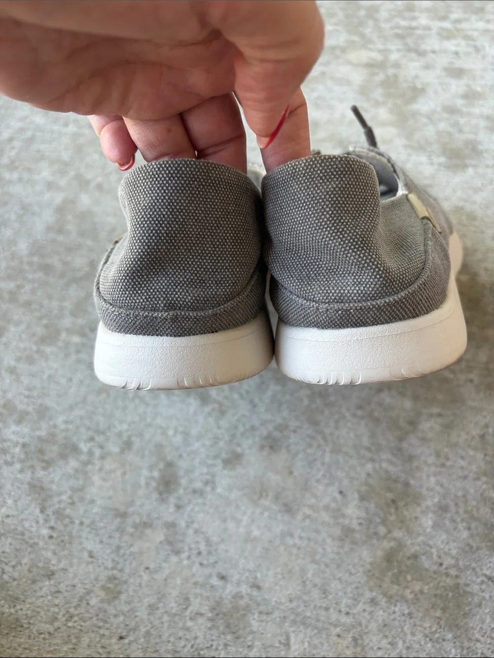 Chaco Gray Canvas Lace-Up Low-Top Sneakers